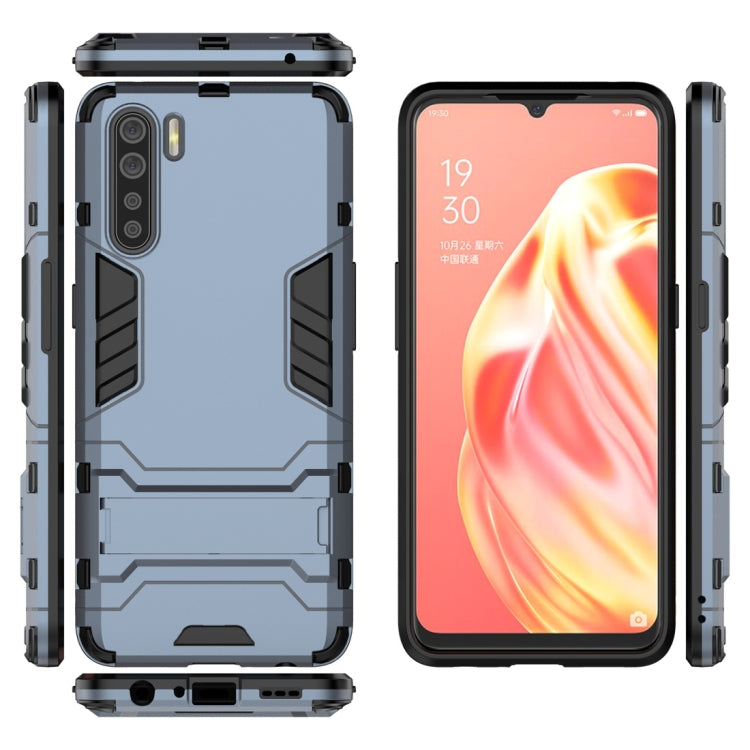 For OPPO A91 PC + TPU Shockproof Protective Case with Holder