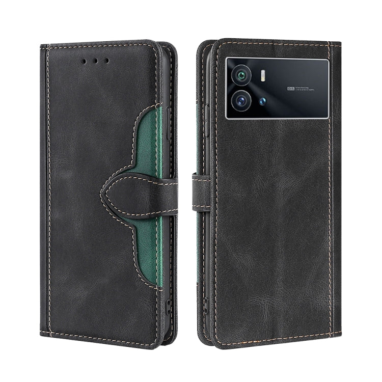 For vivo iQOO 9 Stitching Skin Feel Magnetic Buckle Horizontal Flip PU Leather Case