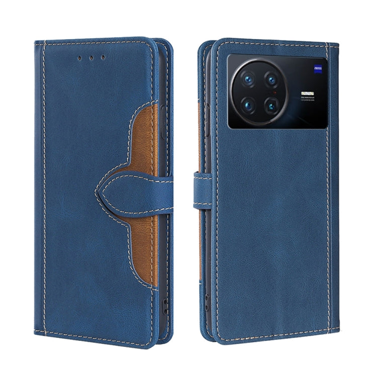 For vivo X Note 5G Stitching Skin Feel Magnetic Buckle Horizontal Flip PU Leather Case
