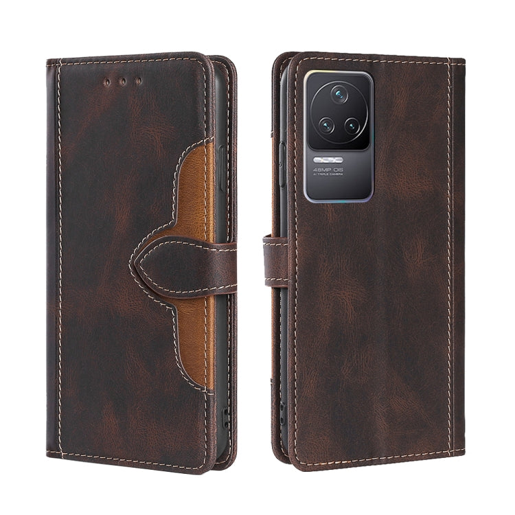 For Xiaomi Redmi K50/Redmi K50 Pro Stitching Skin Feel Magnetic Buckle Horizontal Flip PU Leather Case