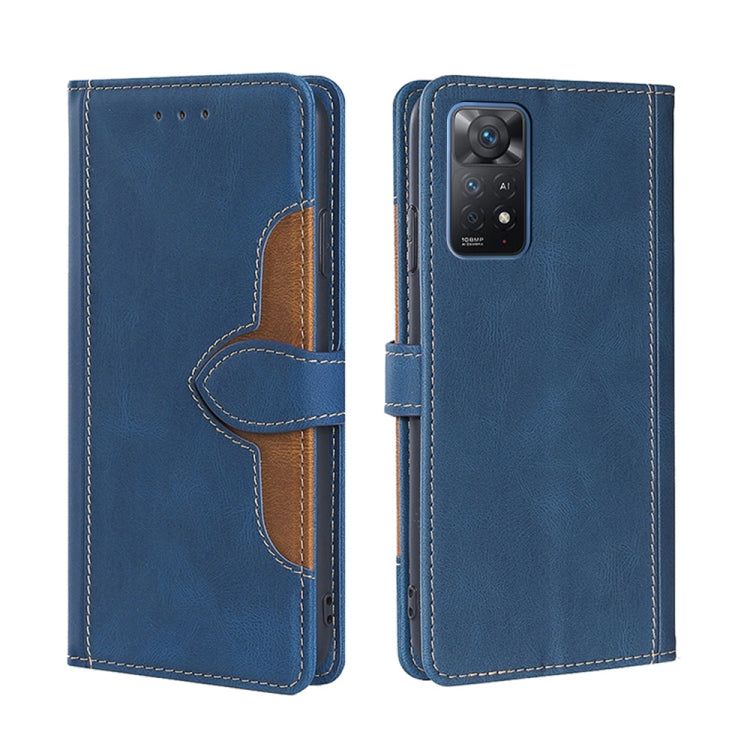 For Xiaomi Redmi Note 11 Pro 4G Global/Redmi Note11 Pro 5G Global Stitching Skin Feel Magnetic Buckle Horizontal Flip PU Leather Case