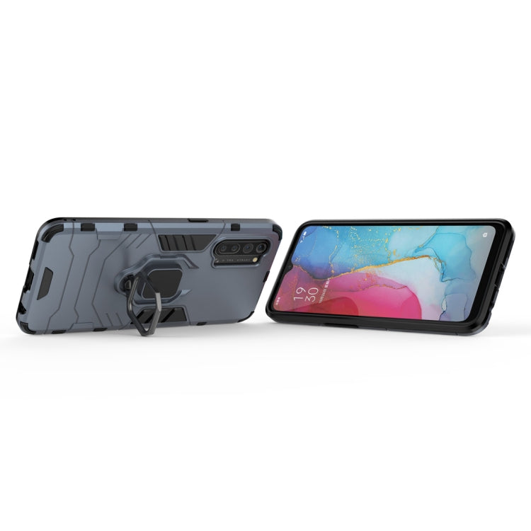 For OPPO Reno3 PC + TPU Shockproof Protective Case with Magnetic Ring Holder