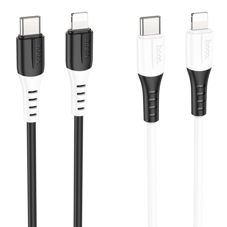 hoco 20W X82 3A PD USB-C / Type-C to 8 Pin Silicone Charging Data Cable,Length: 1m
