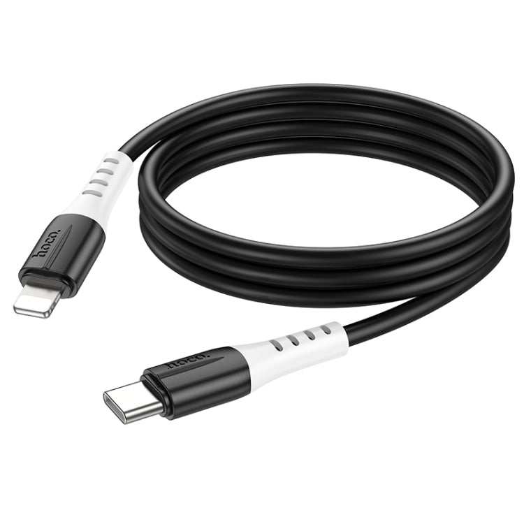 hoco 20W X82 3A PD USB-C / Type-C to 8 Pin Silicone Charging Data Cable,Length: 1m