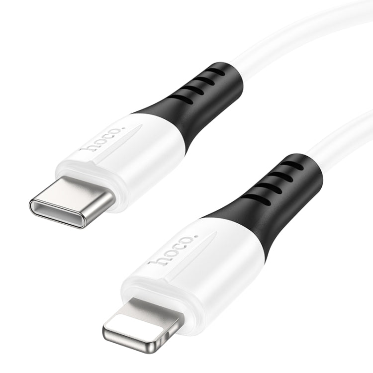 hoco 20W X82 3A PD USB-C / Type-C to 8 Pin Silicone Charging Data Cable,Length: 1m