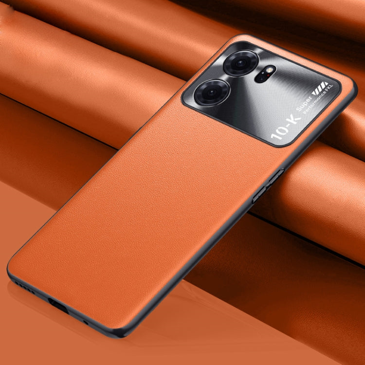 For OPPO K10 Plain Skin Leather Phone Case