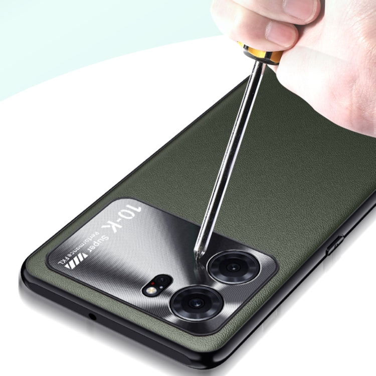 For OPPO K10 Plain Skin Leather Phone Case