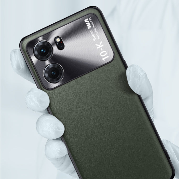 For OPPO K10 Pro Plain Skin Leather Phone Case