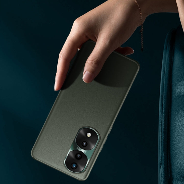 For Honor 70 Plain Skin Leather Phone Case