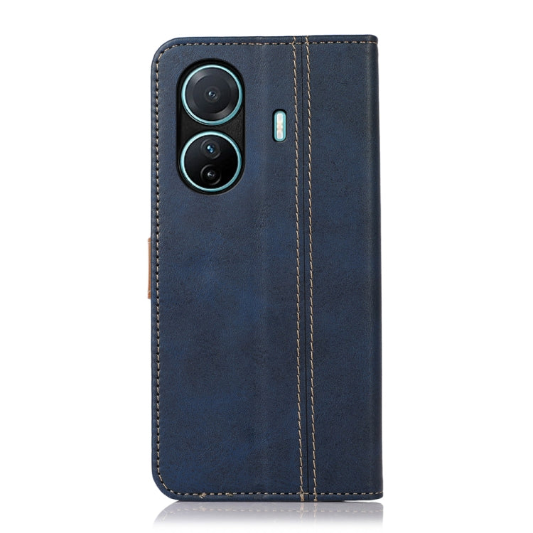 For vivo S15e 5G Stitching Thread Calf Texture Leather Phone Case