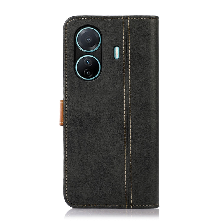 For vivo S15e 5G Stitching Thread Calf Texture Leather Phone Case