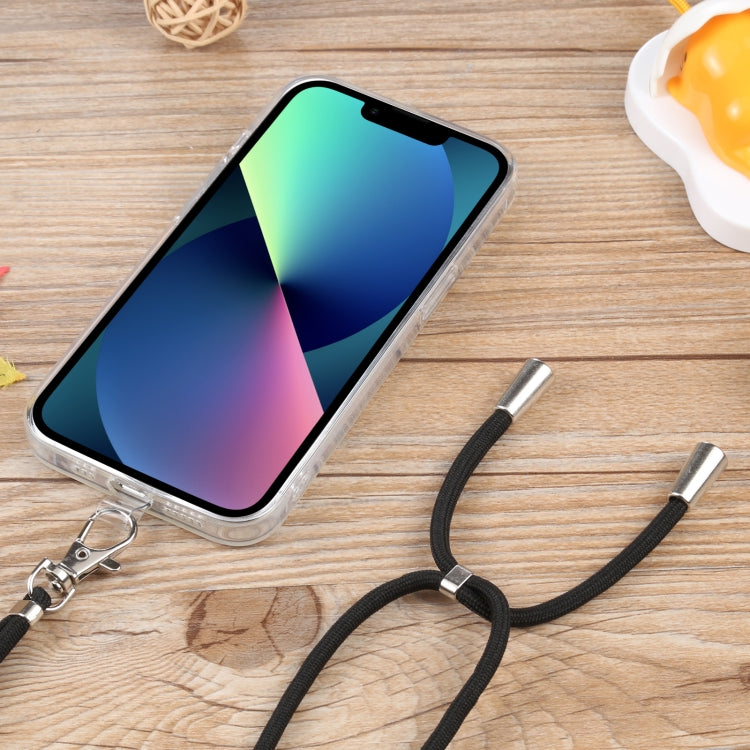 For iPhone 13 mini Lanyard Transparent TPU Phone Case