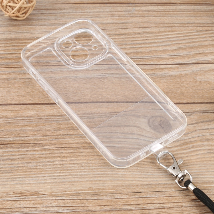 For iPhone 13 mini Lanyard Transparent TPU Phone Case