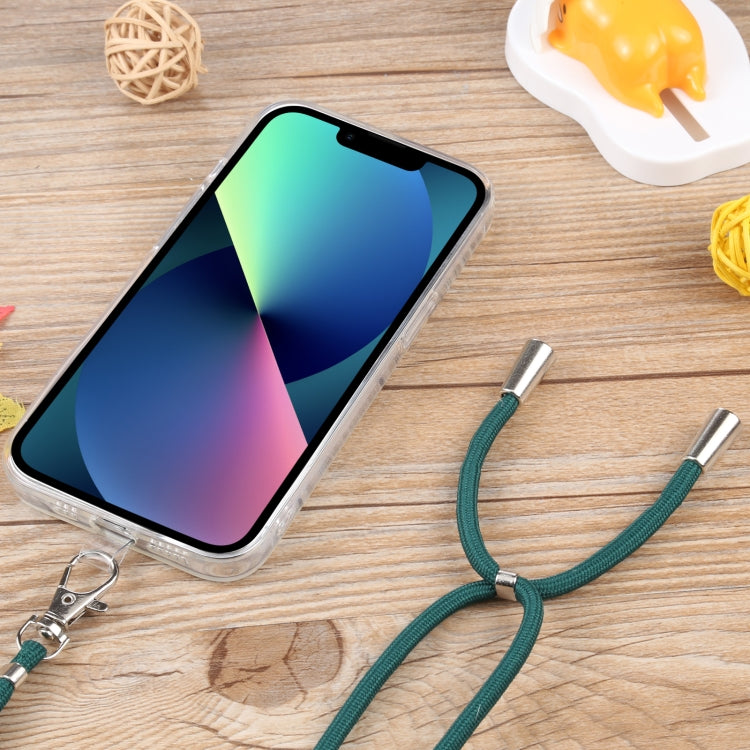 For iPhone 13 mini Lanyard Transparent TPU Phone Case