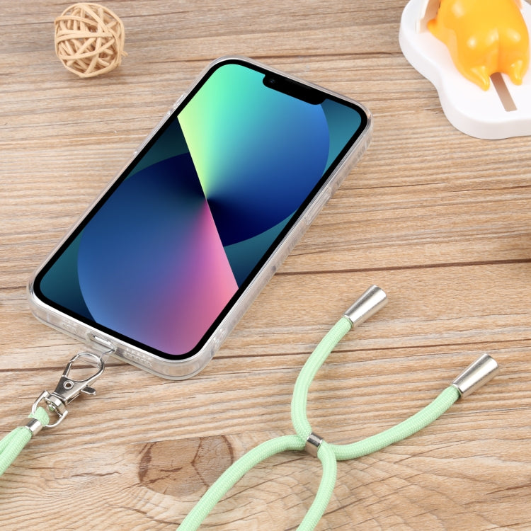 For iPhone 13 mini Lanyard Transparent TPU Phone Case