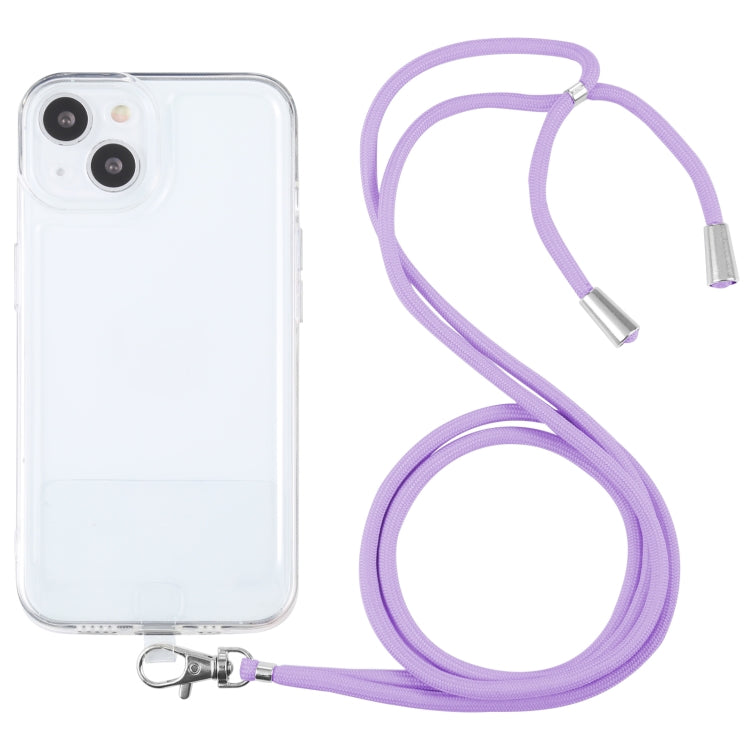 For iPhone 13 mini Lanyard Transparent TPU Phone Case