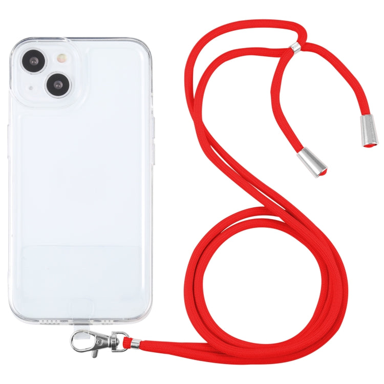 For iPhone 13 mini Lanyard Transparent TPU Phone Case