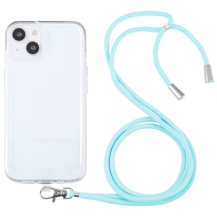 For iPhone 13 mini Lanyard Transparent TPU Phone Case