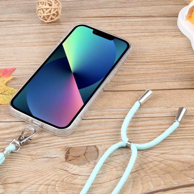 For iPhone 13 mini Lanyard Transparent TPU Phone Case