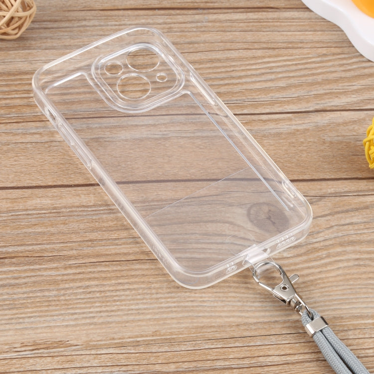 For iPhone 13 Lanyard Transparent TPU Phone Case