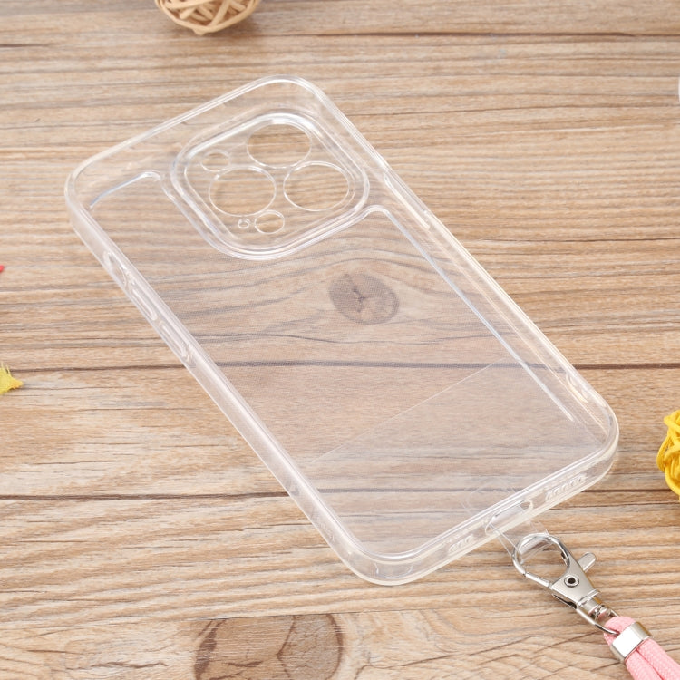 For iPhone 13 Pro Lanyard Transparent TPU Phone Case