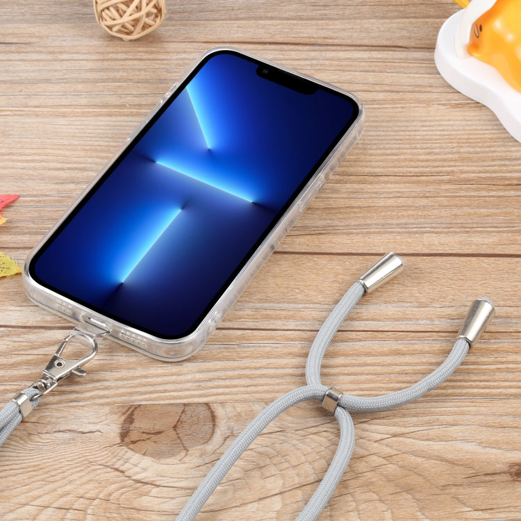 For iPhone 13 Pro Lanyard Transparent TPU Phone Case