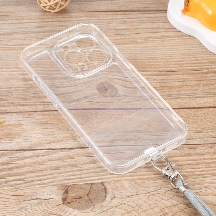 For iPhone 13 Pro Lanyard Transparent TPU Phone Case