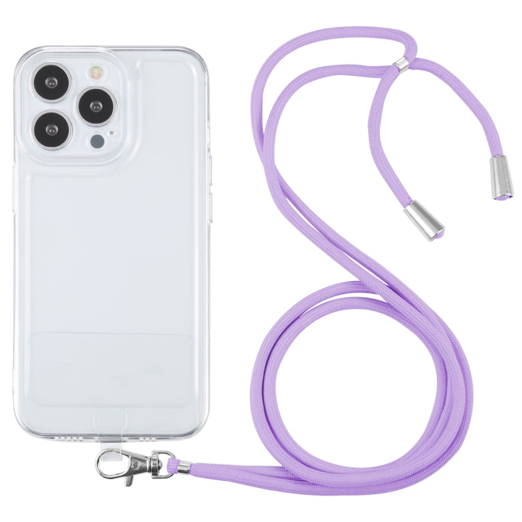 For iPhone 13 Pro Lanyard Transparent TPU Phone Case