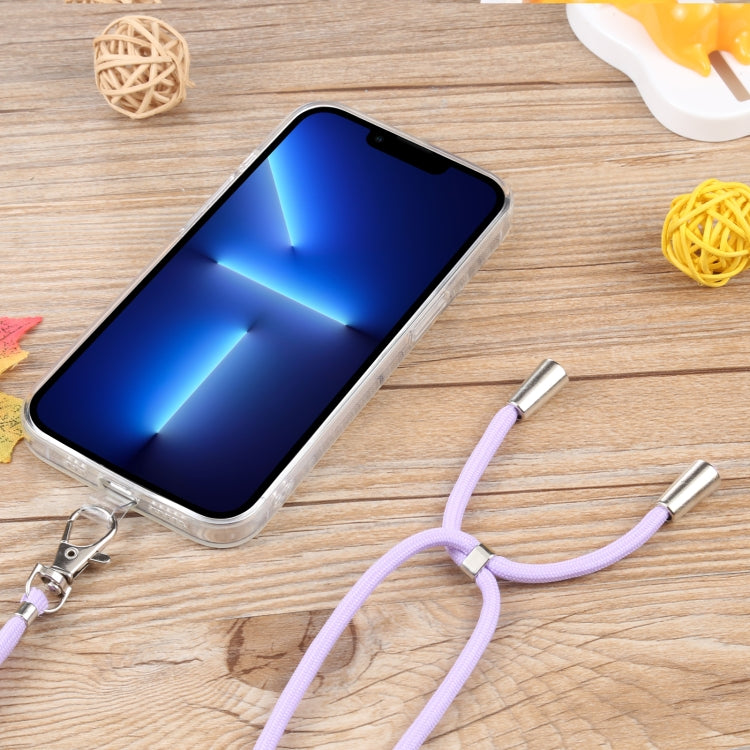 For iPhone 13 Pro Lanyard Transparent TPU Phone Case