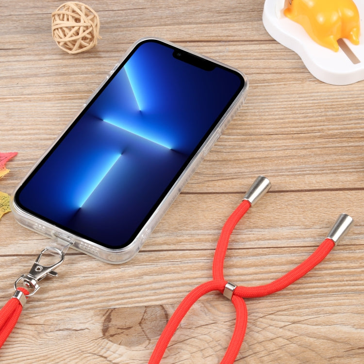 For iPhone 13 Pro Lanyard Transparent TPU Phone Case