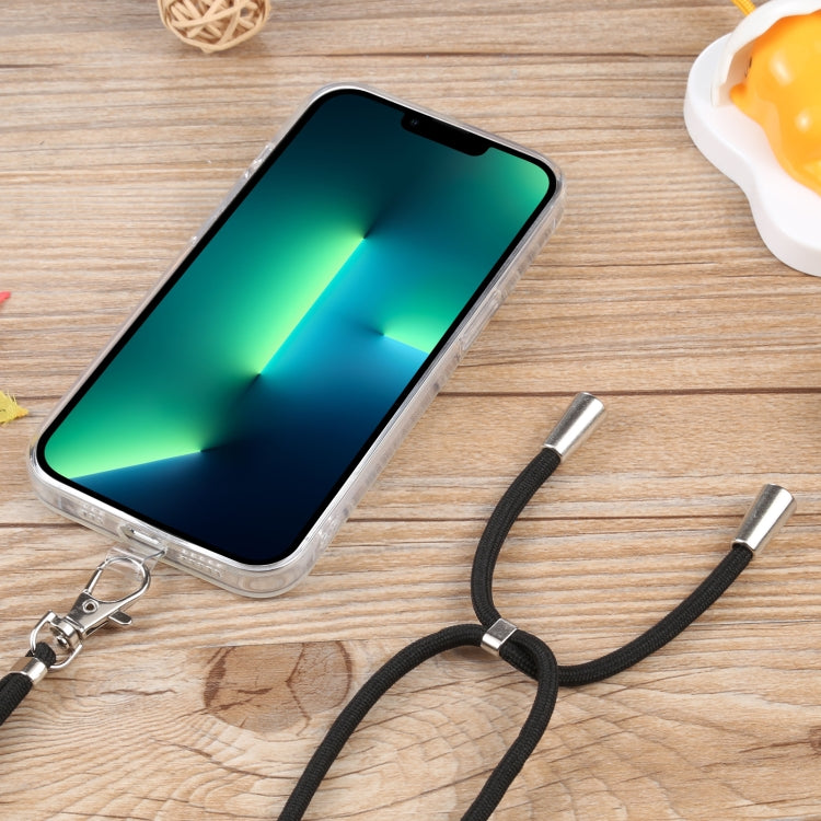 For iPhone 13 Pro Max Lanyard Transparent TPU Phone Case