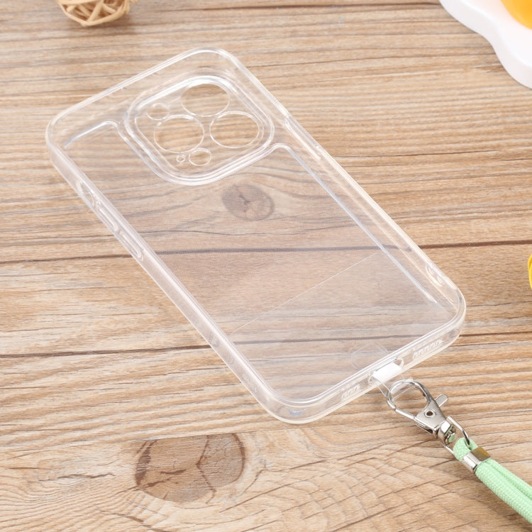 For iPhone 13 Pro Max Lanyard Transparent TPU Phone Case