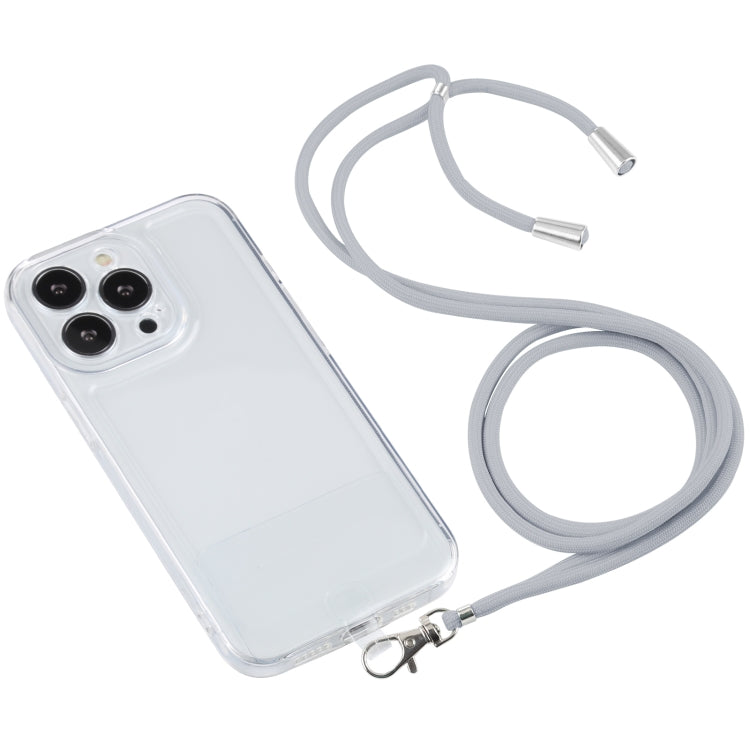 For iPhone 13 Pro Max Lanyard Transparent TPU Phone Case