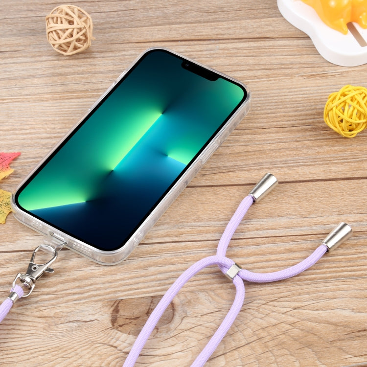For iPhone 13 Pro Max Lanyard Transparent TPU Phone Case