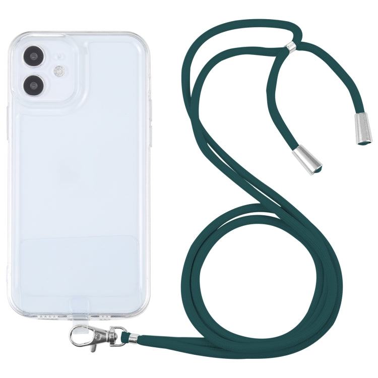 For iPhone 12 mini Lanyard Transparent TPU Phone Case