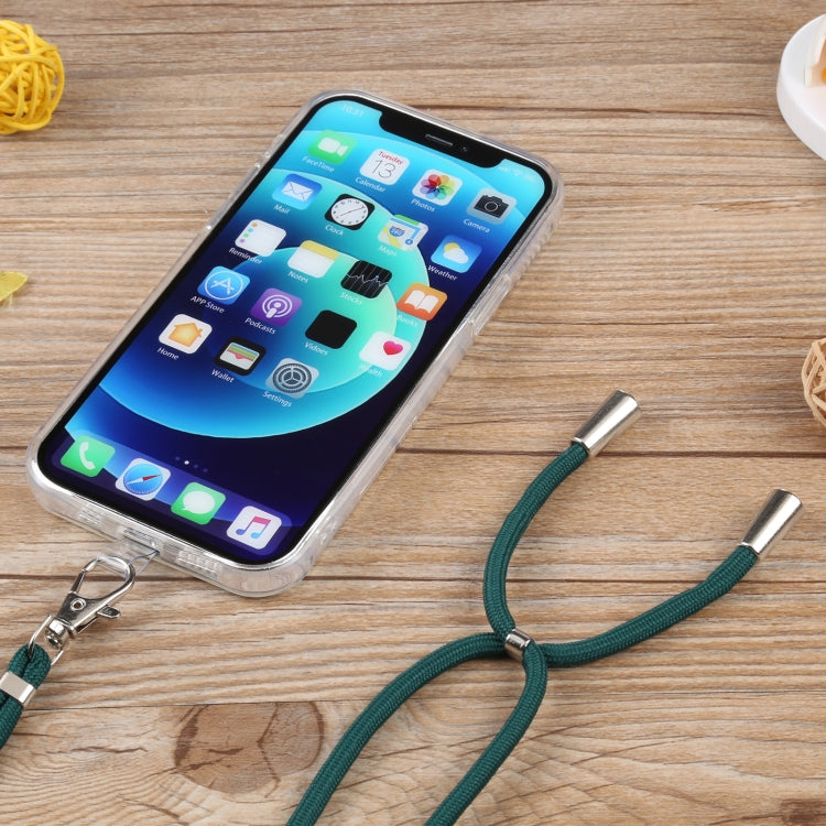 For iPhone 12 mini Lanyard Transparent TPU Phone Case