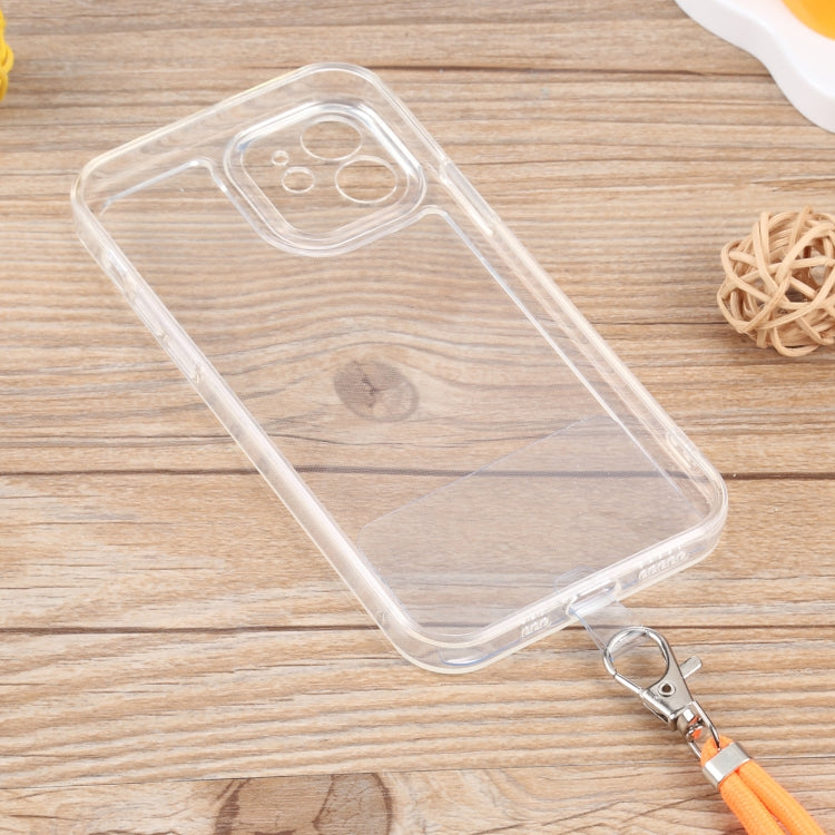 For iPhone 12 mini Lanyard Transparent TPU Phone Case