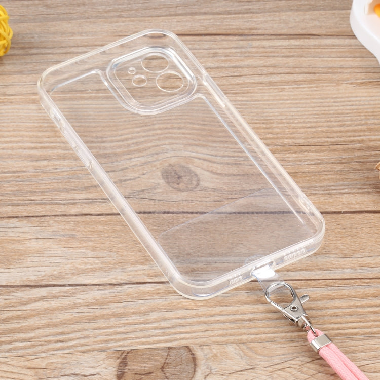 For iPhone 12 mini Lanyard Transparent TPU Phone Case