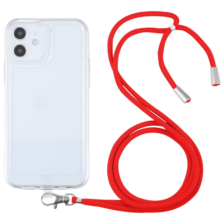 For iPhone 12 mini Lanyard Transparent TPU Phone Case
