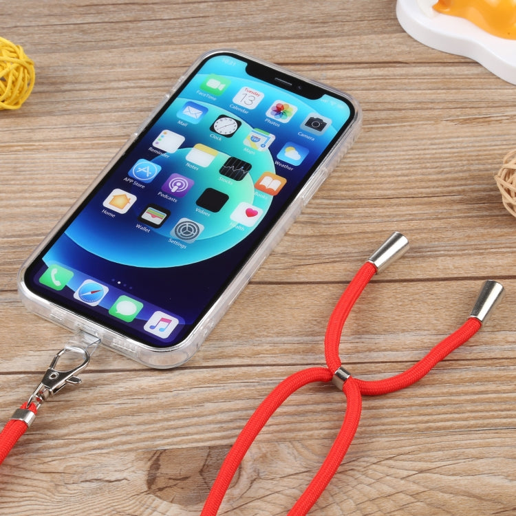 For iPhone 12 mini Lanyard Transparent TPU Phone Case