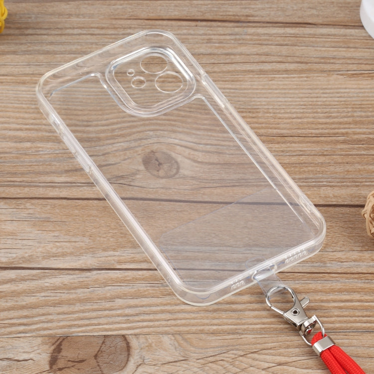 For iPhone 12 mini Lanyard Transparent TPU Phone Case