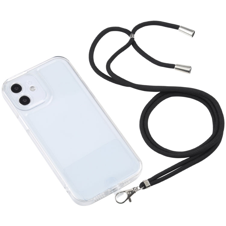 For iPhone 12 Lanyard Transparent TPU Phone Case