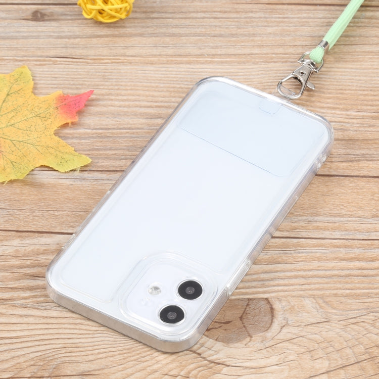 For iPhone 12 Lanyard Transparent TPU Phone Case