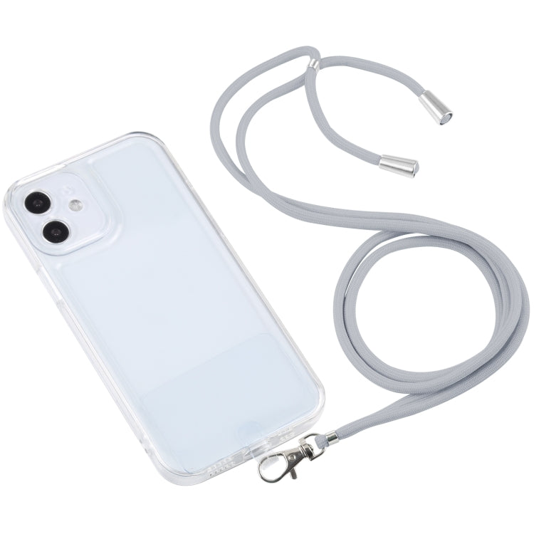 For iPhone 12 Lanyard Transparent TPU Phone Case