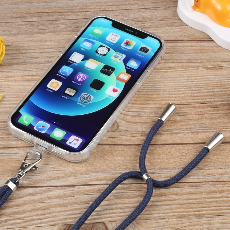 For iPhone 12 Lanyard Transparent TPU Phone Case