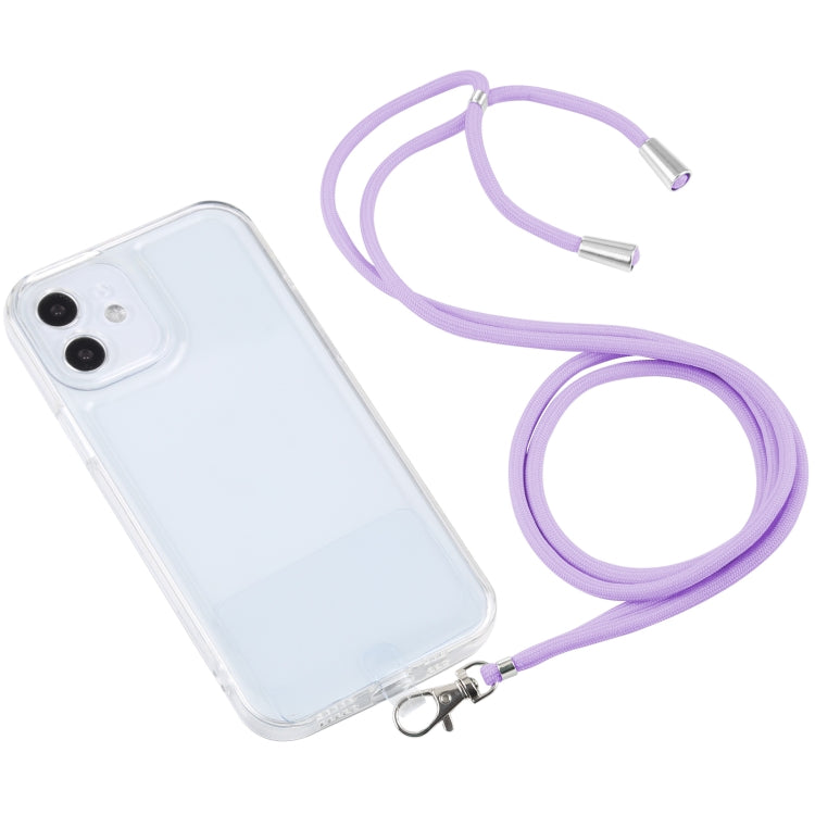 For iPhone 12 Lanyard Transparent TPU Phone Case