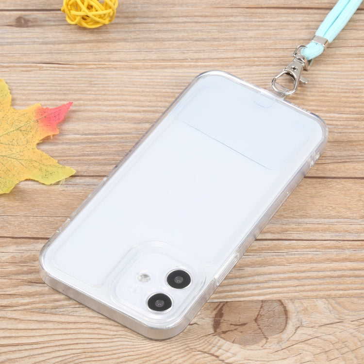 For iPhone 12 Lanyard Transparent TPU Phone Case