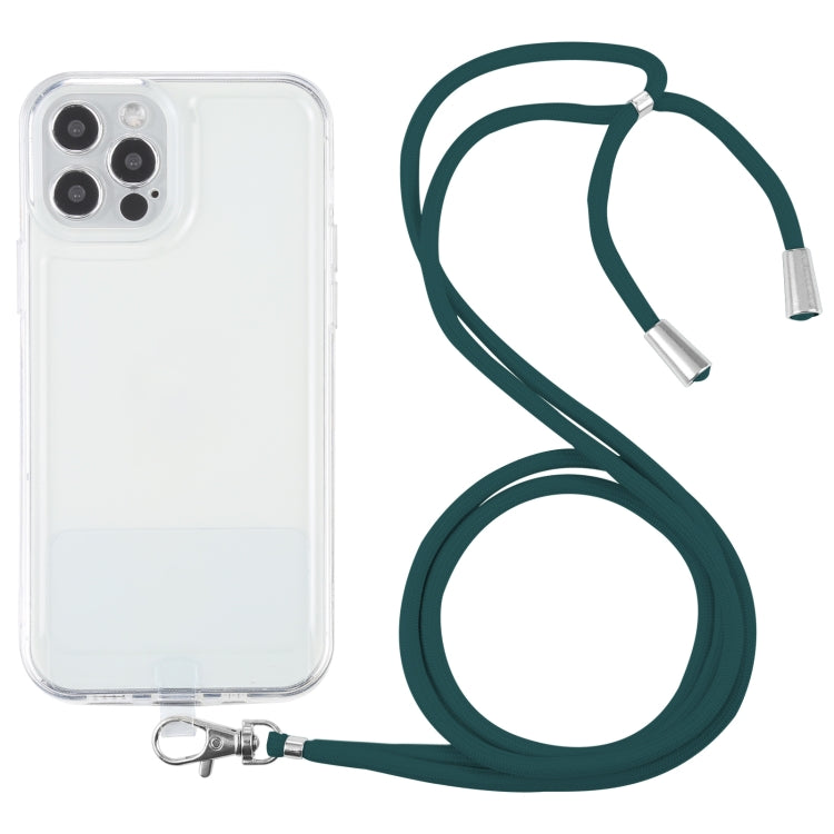 For iPhone 12 Pro Lanyard Transparent TPU Phone Case