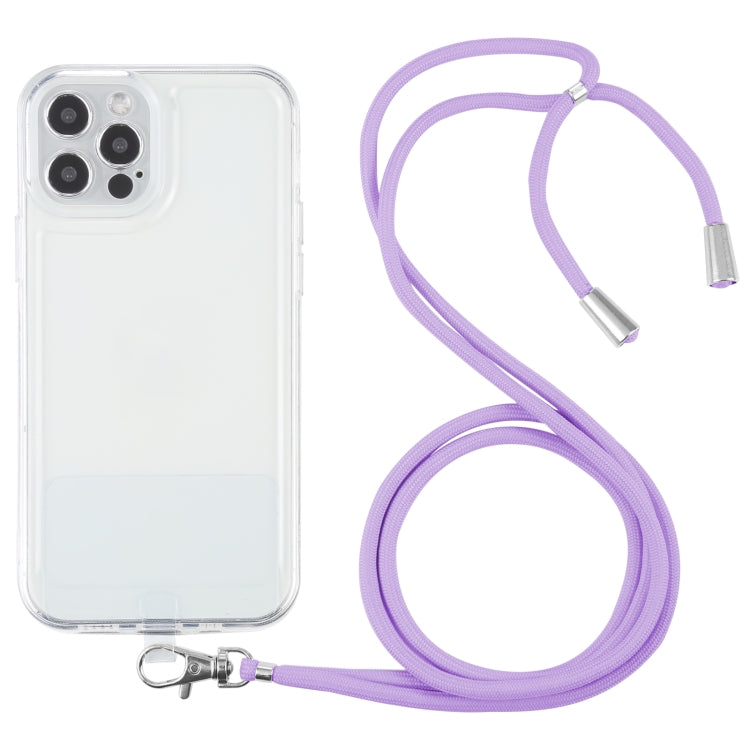 For iPhone 12 Pro Lanyard Transparent TPU Phone Case