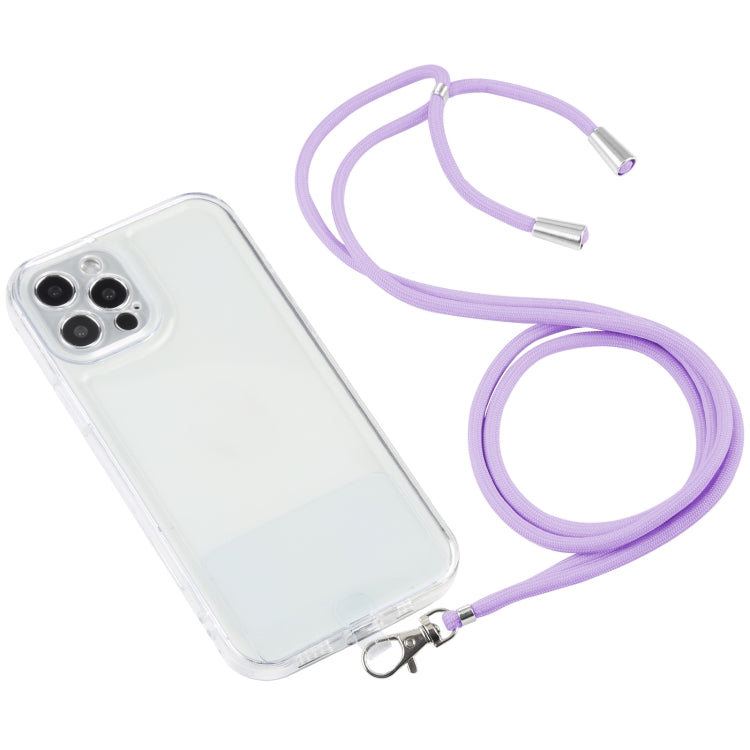 For iPhone 12 Pro Lanyard Transparent TPU Phone Case